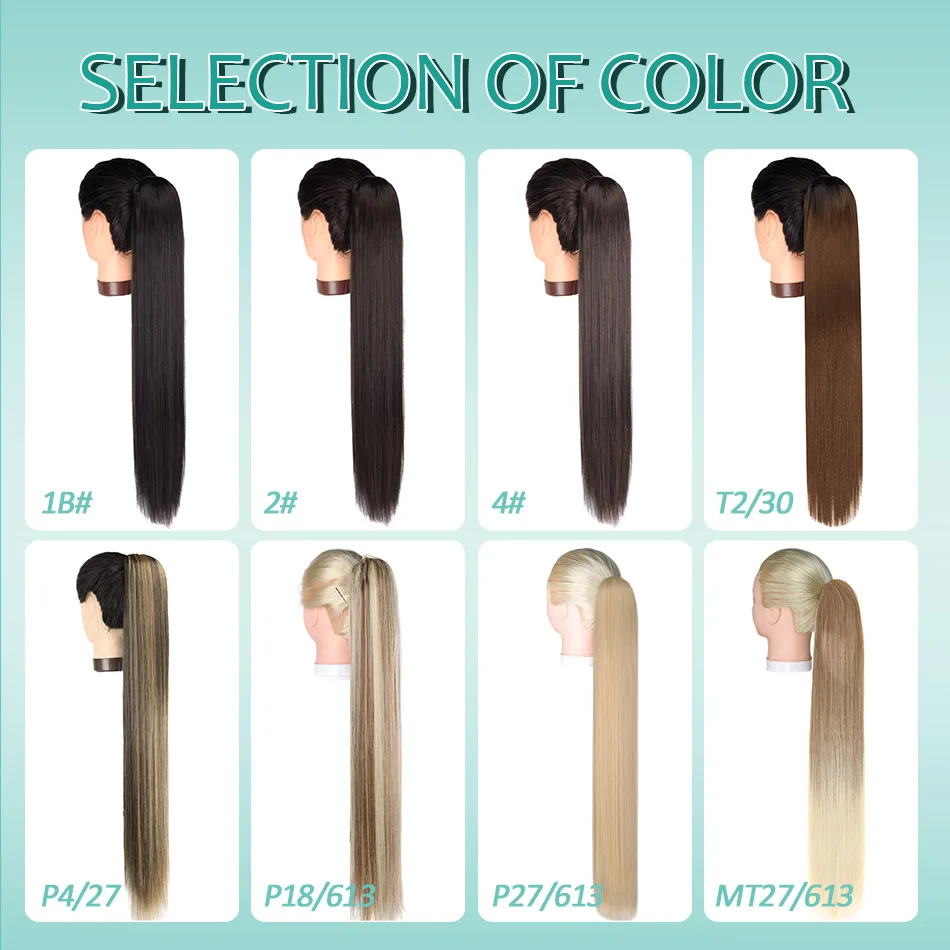 Top Trends: Long Straight Ponytail Drawstring Pony Tail Synthetic 30inch Clip In Hair Extensions For Women Heat Resistant Fake Hair Shoppable Styles - Image 4