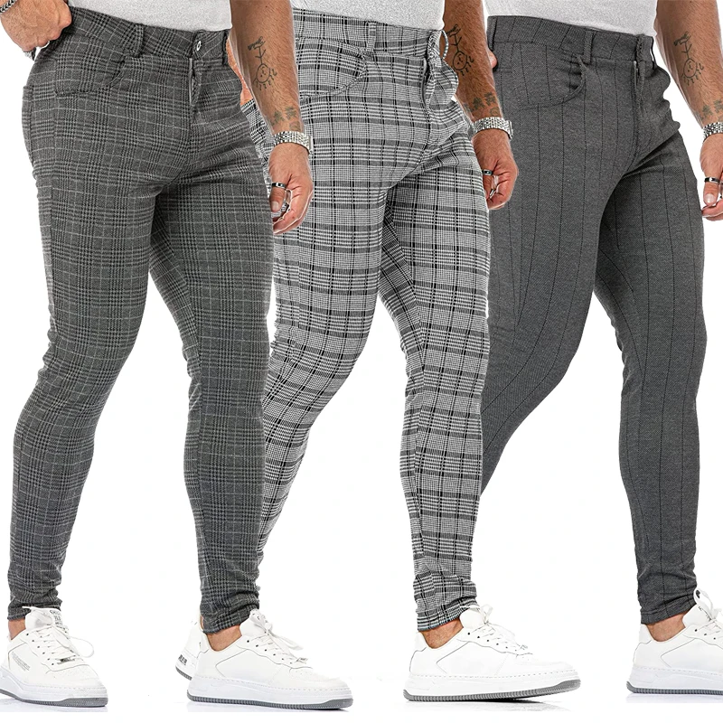 Top Trends: Running Men&#039;s Sports Pants Jogging Stretchy Plaid Pockets Tights Grey Sweatpants Casual Training Gym Men Tracksuit Trousers Shoppable Styles