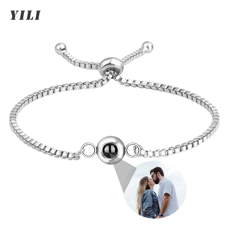 Top Trends: Custom Photo Bracelet Personalized Photo Projection Bracelet Circle Photo Bracelets With Picture Inside For Women / Men / Couple Shoppable Styles