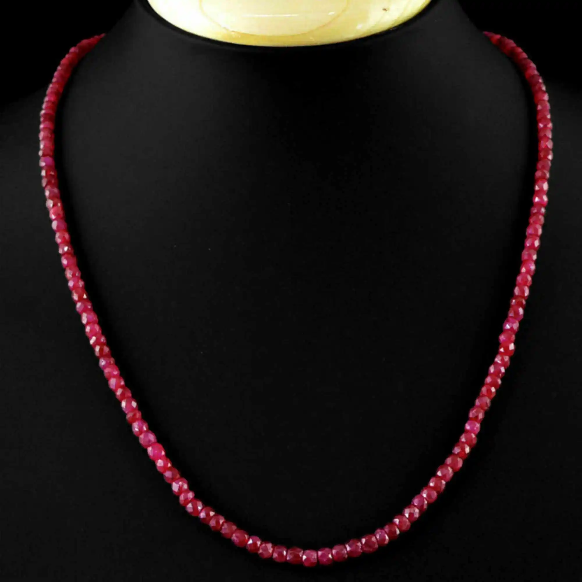 Top Trends: 2x4mm Natural Brazil Red Ruby Gemstone Beads Necklace 18 Inches Party Ear Stud Mother's Day Ms Gift Classic Fashion Beautiful Shoppable Styles