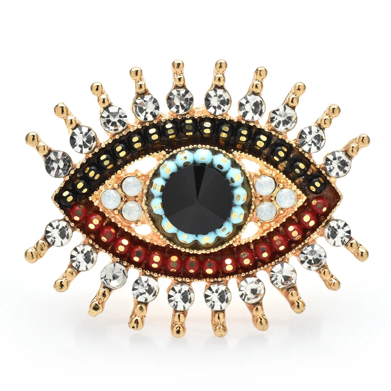 Top Trends: Wuli&baby Beads Eye Brooches For Women Unisex Classic Big Beauty Eyes Party Office Brooch Pin Gifts Shoppable Styles