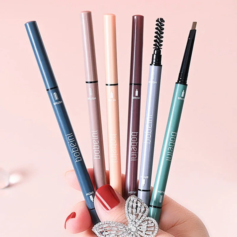 Top Trends: Double-headed Eyebrow Pencil Waterproof Long-lasting Sweat-proof Natural Black Brown Ultra Fine Eyebrow Pen Eye Makeup Cosmetic Shoppable Styles - Image 5