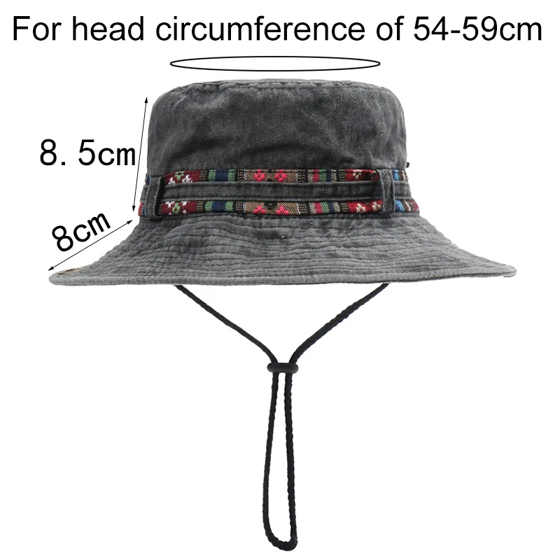 Top Trends: CAMOLAND 100% Cotton UV Protection Sun Hats For Women Men Fishing Hiking Bucket Hat Floral Ribbon Design Outdoor Beach Cap Shoppable Styles - Image 6