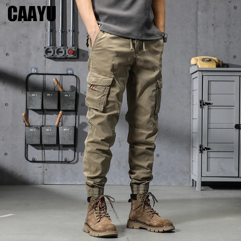 Top Trends: CAAYU Joggers Cargo Pants Mens Casual Hip Hop Y2k Multi-Pocket Male Trousers Sweatpants Streetwear Techwear Tactical Khaki Pants Shoppable Styles