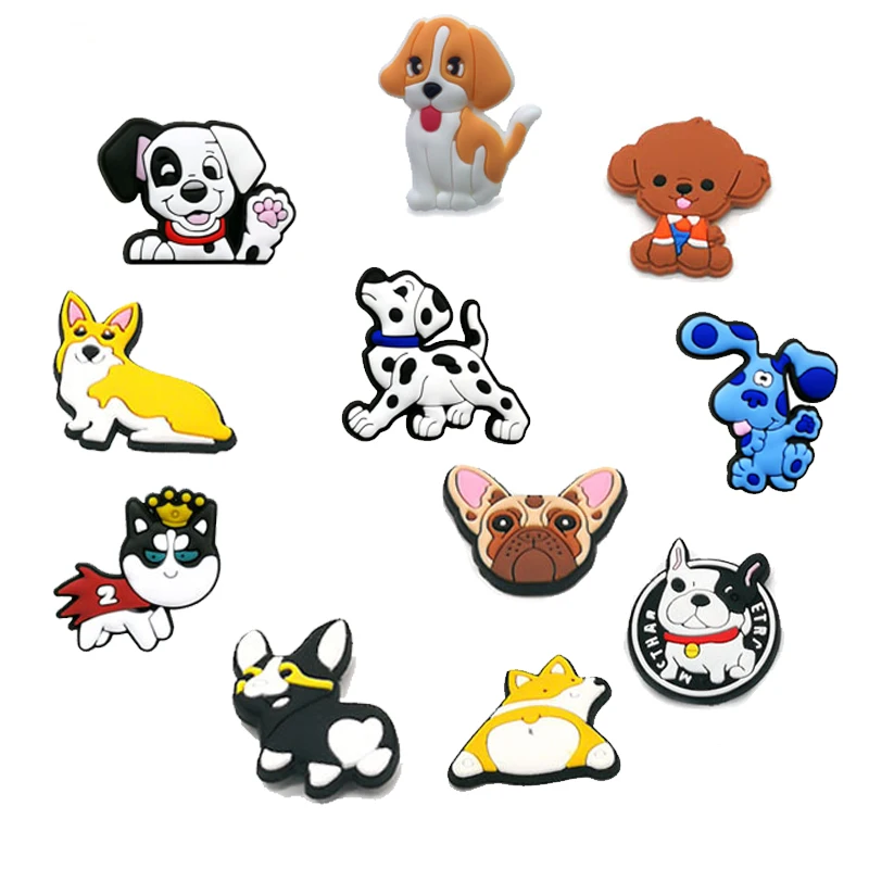 Top Trends: Single Sale Cute Dog Shoe Charms For Croc Accessories DIY Bracelet Wristband Girl Boys Adults Men Women Party Favor Gifts Shoppable Styles