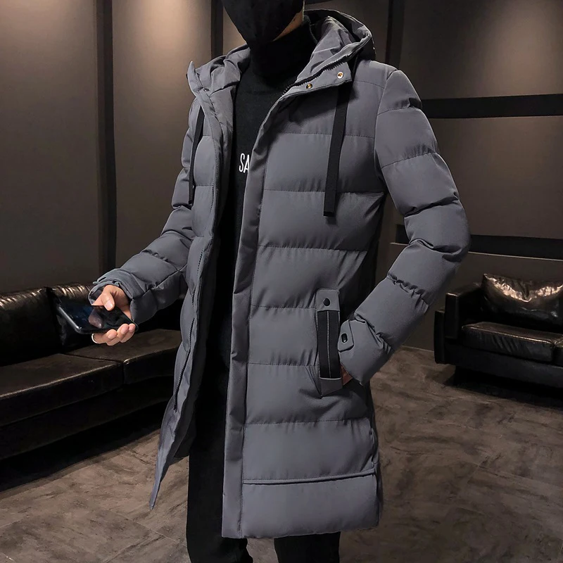 Top Trends: 2023 Winter Men's Jackets Casual Men Outwear Long Thermal Parkas Coats Man Cotton Thick Warm Windbreaker Jacket Brand Clothing Shoppable Styles