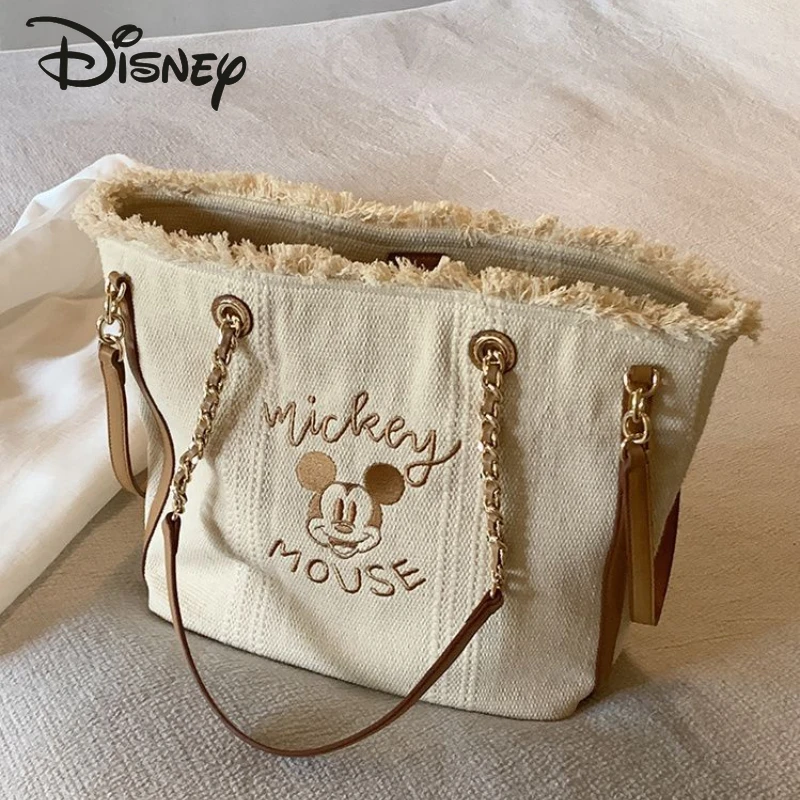 Top Trends: Disney Mickey New Women&#039;s Handbag Fashion High Quality Canvas Shoulder Bag Cartoon Casual Versatile Large Capacity Tote Bag Shoppable Styles