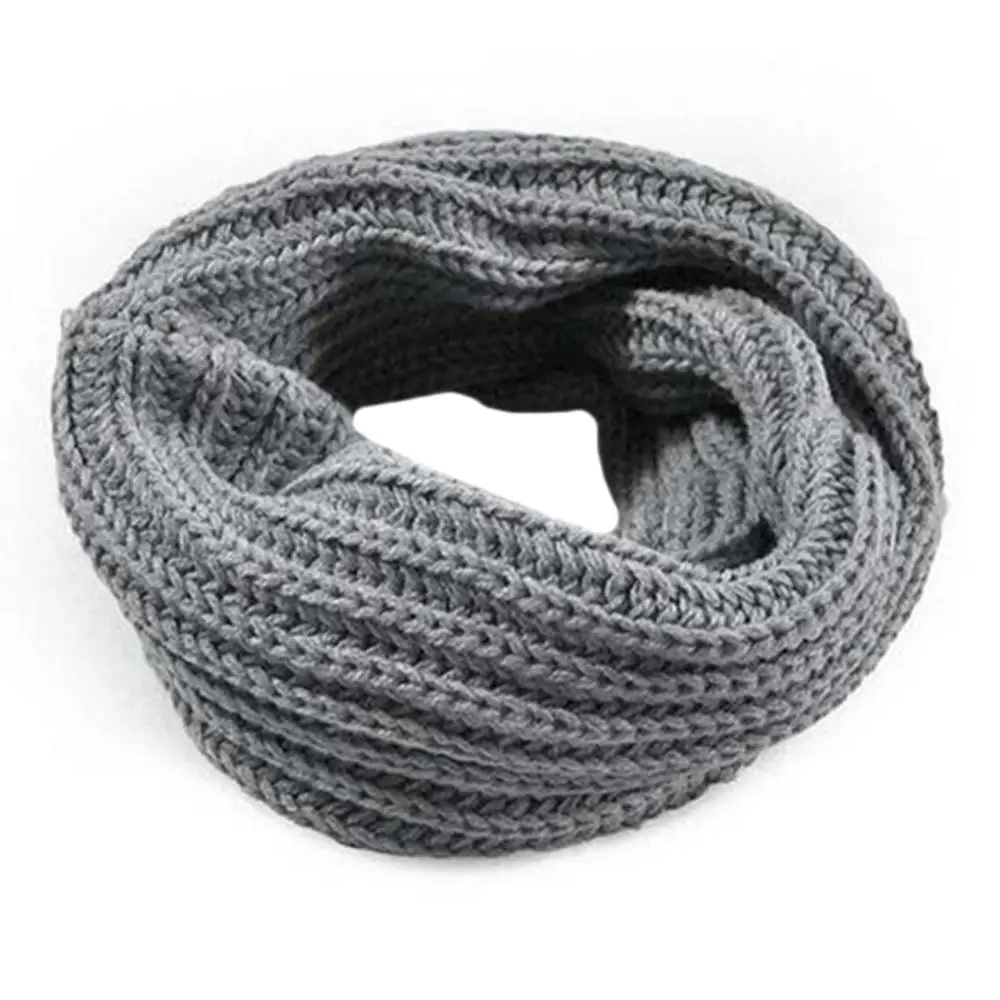 Top Trends: Winter Women Men Woolen Yarn Knitted Warm Neck Collar Warmer Scarf Wrap Gift Knitted Ring Scarves Women Clothing Accessory Shoppable Styles