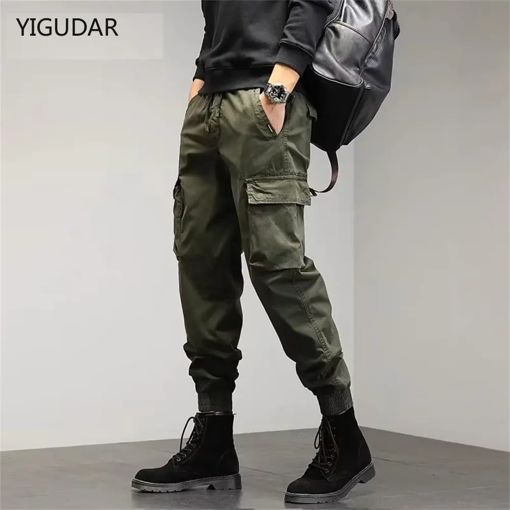 Top Trends: Boy Multi Pockets Cargo Harem Pants Streetwear Hip Hop Black Gray Casual Male Joggers Trousers Fashion Harajuku Men Punk Pants Shoppable Styles