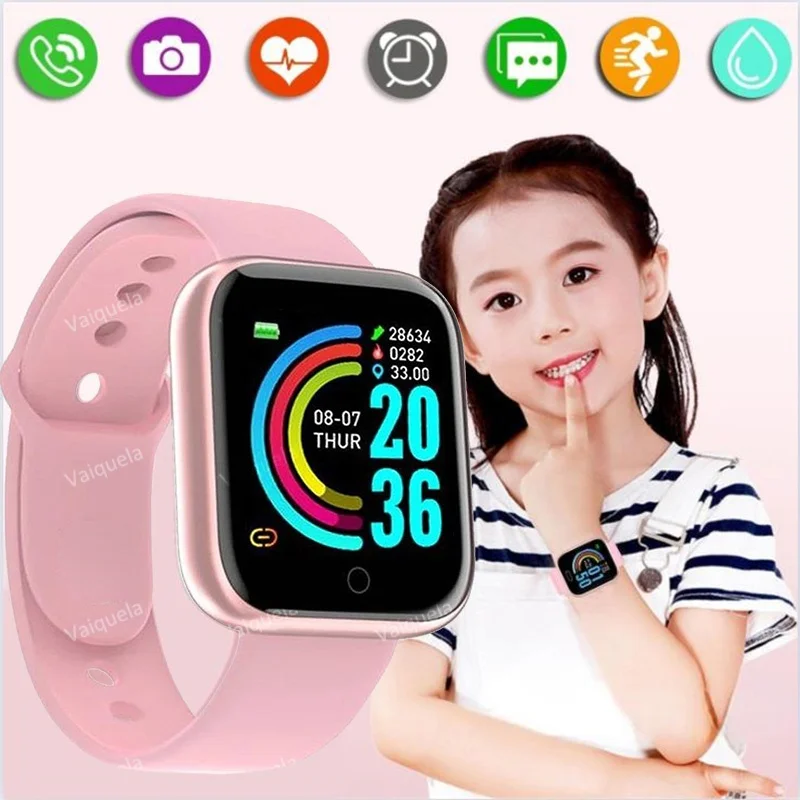 Top Trends: Bluetooth Smart Connected Child Fitness Tracker Digital Watch Y68 Smartwatch For Men Women Put Photo Heart Children&#039;s Watches Shoppable Styles