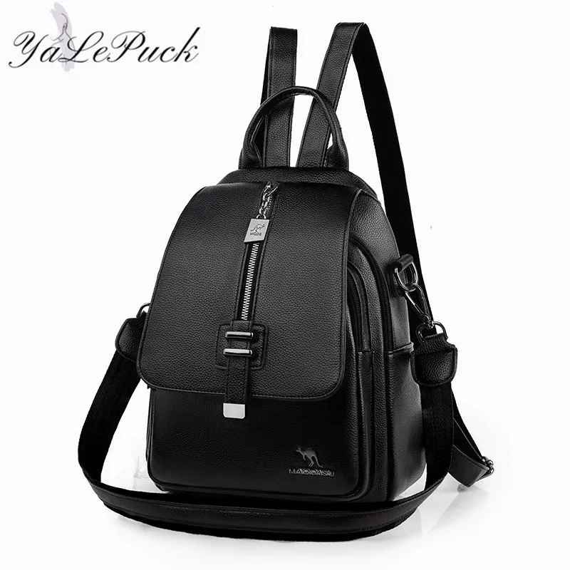 Top Trends: Women Backpack Designer High Quality Leather Women Bag Fashion School Bags Multifunction Large Capacity Travel Backpacks Mochila Shoppable Styles