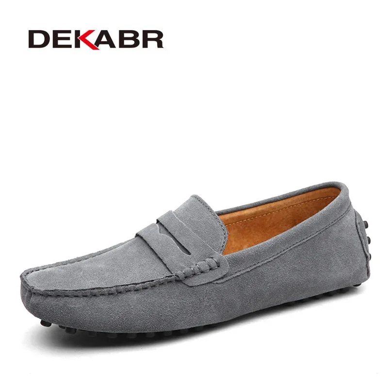 Top Trends: DEKABR Brand Fashion Summer Style Soft Moccasins Men Loafers High Quality Genuine Leather Shoes Men Flats Gommino Driving Shoes Shoppable Styles