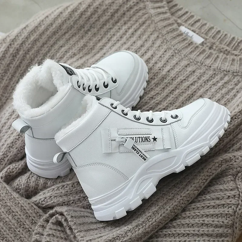 Top Trends: Women Winter Snow Boots 2023 New Fashion Style High-top Shoes Casual Woman Waterproof Warm Woman Female High Quality White Black Shoppable Styles