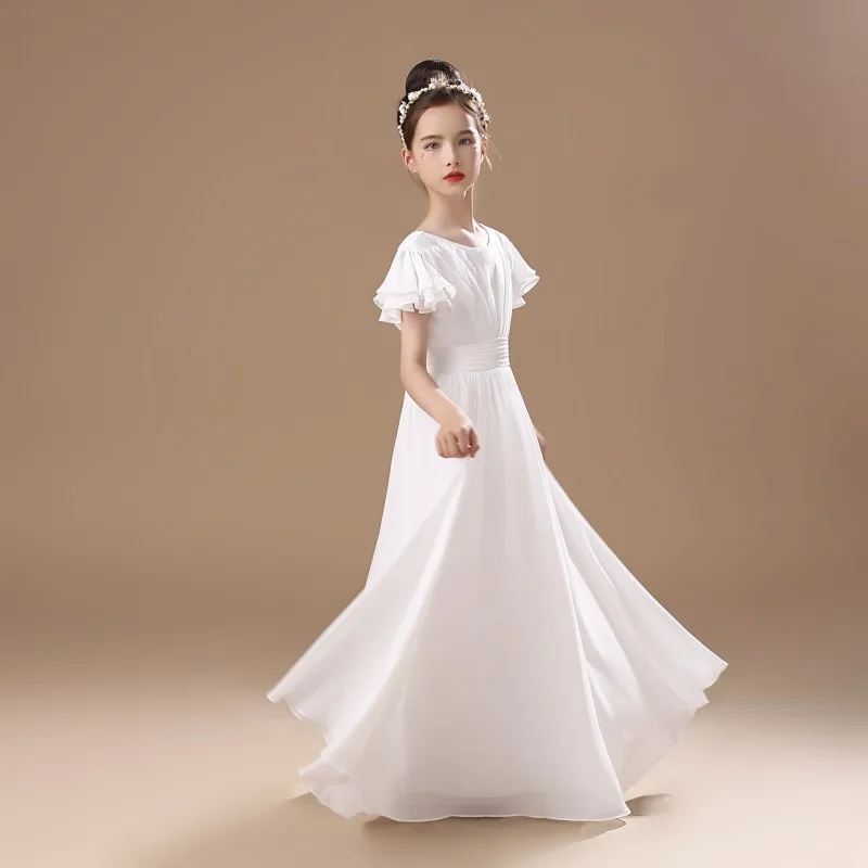 Top Trends: YZYmanualroom Real Pictures Chiffon Flower Girl Dress For Wedding Party First Communion 2023 Little Bride Gown Junior Bridesmaid Shoppable Styles