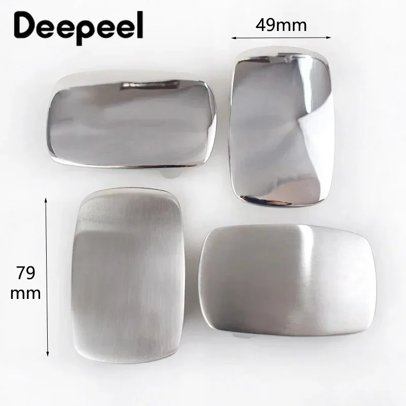 Top Trends: 1Pc Deepeel 39mm Stainless Steel Belt Buckle Metal Brushed Smooth For Men's Waistband Head DIY Jeans Accessories Leather Craft Shoppable Styles - Image 3