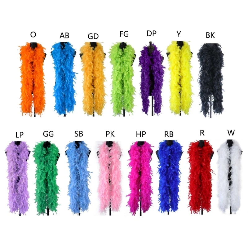 Top Trends: Feather Boa Plush Feather Trim Stripe Shawl For Wedding Dress Clothes Decors Shoppable Styles - Image 2