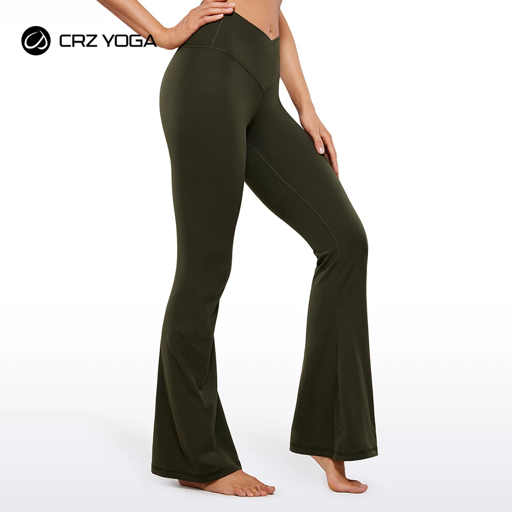 Top Trends: CRZ YOGA Butterluxe Crossover Flare Leggings For Women 31&quot; - High Waist V Cross Bootcut Bell Bottoms Tummy Control Yoga Pants Shoppable Styles