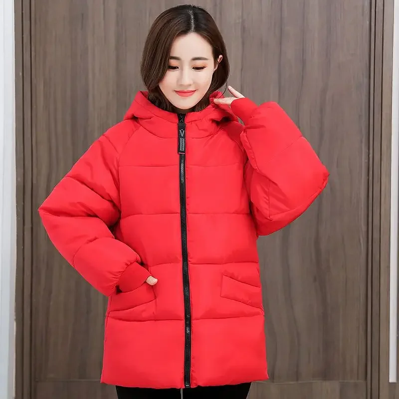 Top Trends: 2023 Oversize 8XL Winter Coat Parkas Women Puffer Jacket Thick Warm Coat Long Sleeve Casual Loose Outerwear Snowwear Solid Shoppable Styles - Image 2