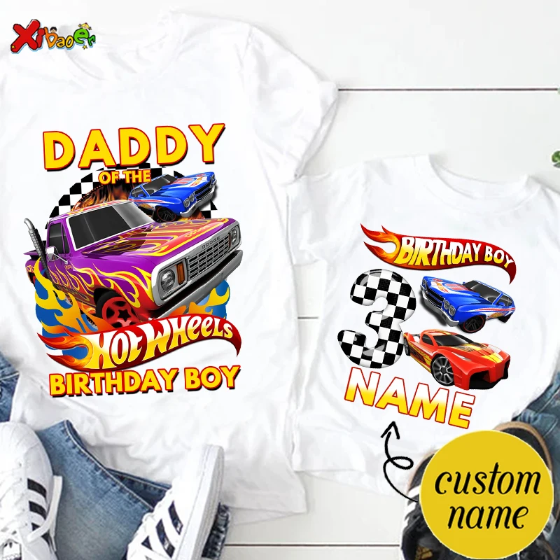 Top Trends: Hotwheels Birthday Tshirt Kids Boys Shirts For Family Matching Clothes Party Girls T Shirt Gift Clothing Children Outfit Car Top Shoppable Styles