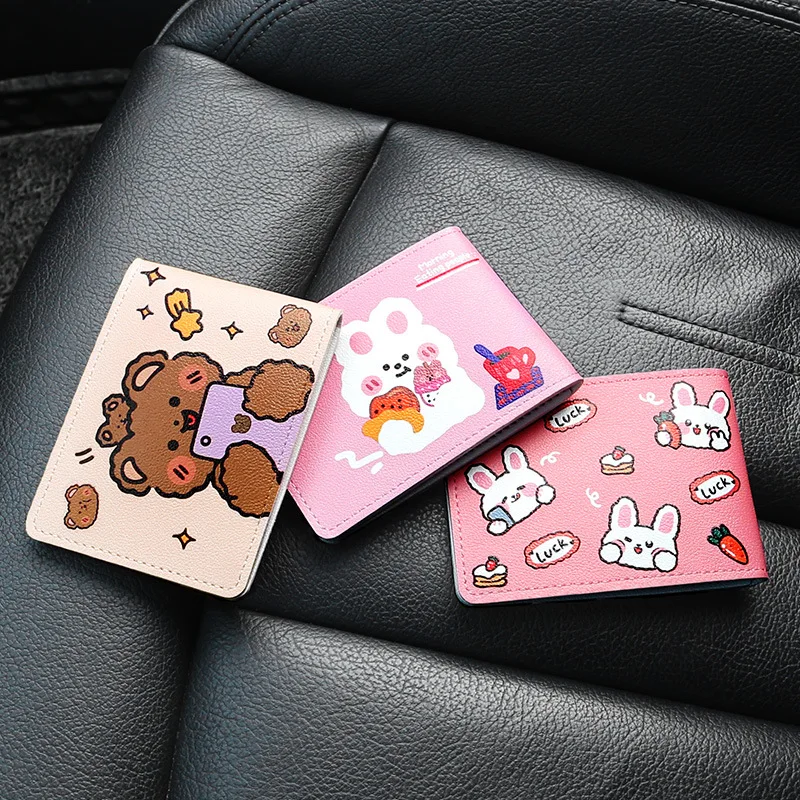 Top Trends: Cute Bunny Rabbit Auto Driver License Cover With KeyChain PU Leather Cover For Car Driving Documents Card Credit Holder Case Shoppable Styles