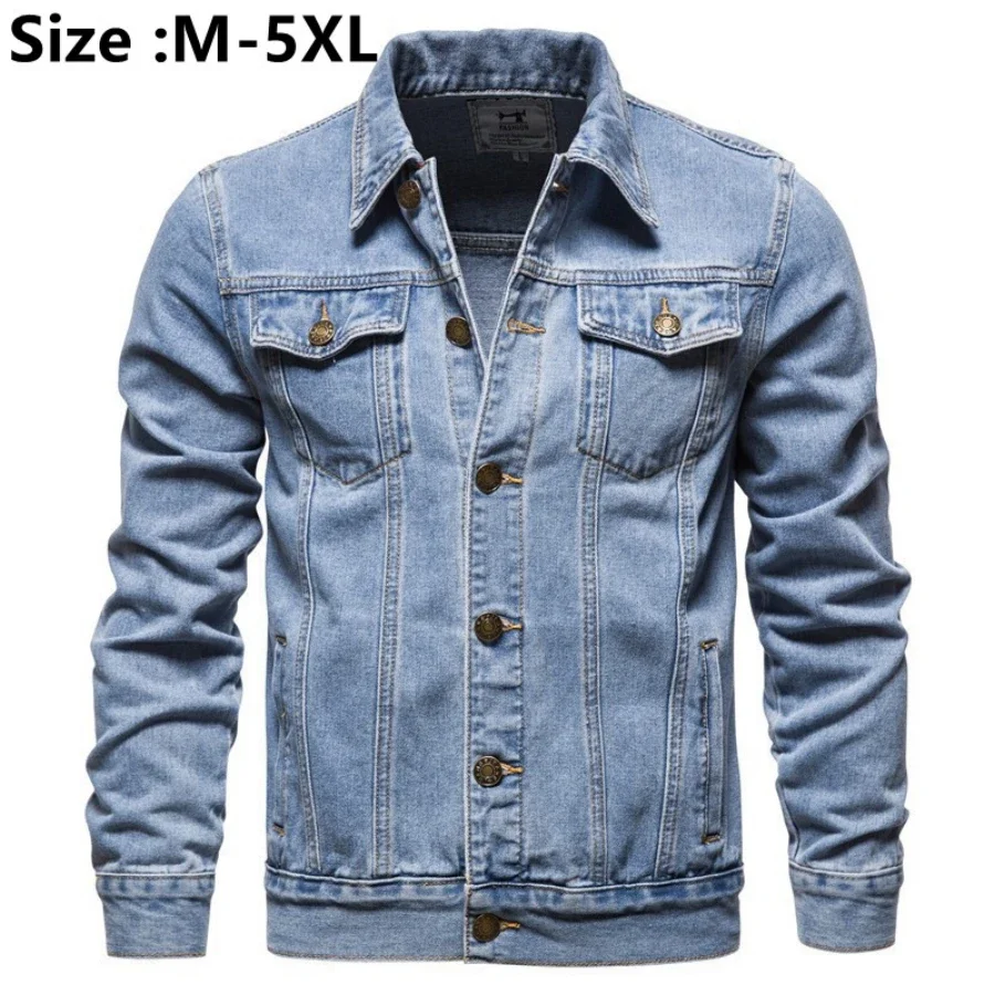 Top Trends: New 2024 Cotton Denim Jacket Men Casual Solid Color Lapel Single Breasted Jeans Jacket Men Autumn Slim Fit Quality Mens Jackets Shoppable Styles