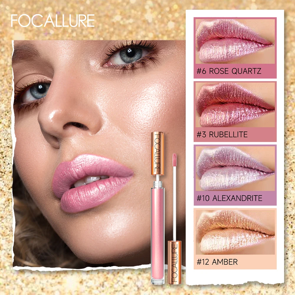 Top Trends: FOCALLURE Chameleon Liquid Lipstick 12 Colors Pearlescent Diamond High Pigmented Glitter Metallic Lip Gloss Lip Makeup Cosmetics Shoppable Styles