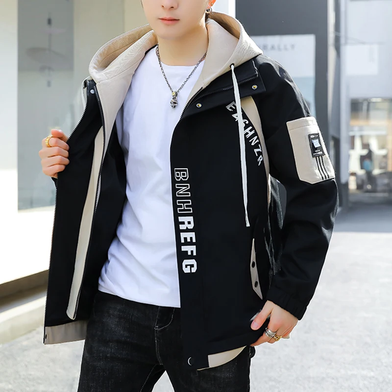 Top Trends: Fashion 2024 Spring Autumn Casual Hooded Jackets For Men's Zipper Loose Coats Hip Hop Street Outerwear Tops Windbreaker Clothing Shoppable Styles - Image 4