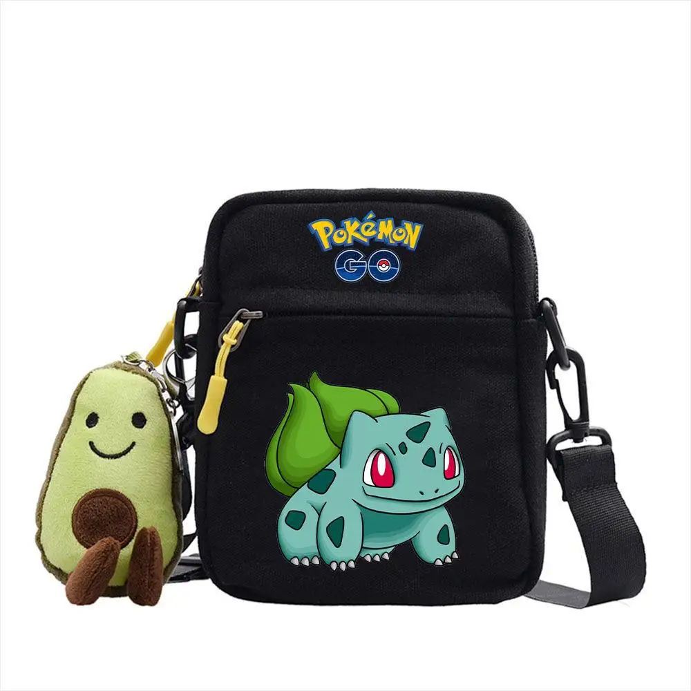 Top Trends: Pokemon Pikachu Canvas Shoulder Bag Eevee Charmander Gengar Anime Model Doll Keychain Pendant Kids Crossbody Bags Phone Bag Shoppable Styles - Image 5