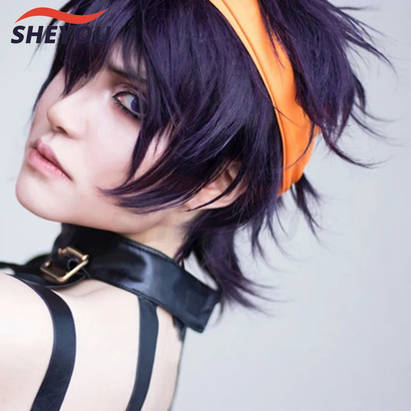 Top Trends: Anime JOJO&#039;S BIZARRE ADVENTURE Ghirga Narancia Short Purple Black Cos Hair Wig Cosplay Costume Wigs + Wig Cap Shoppable Styles