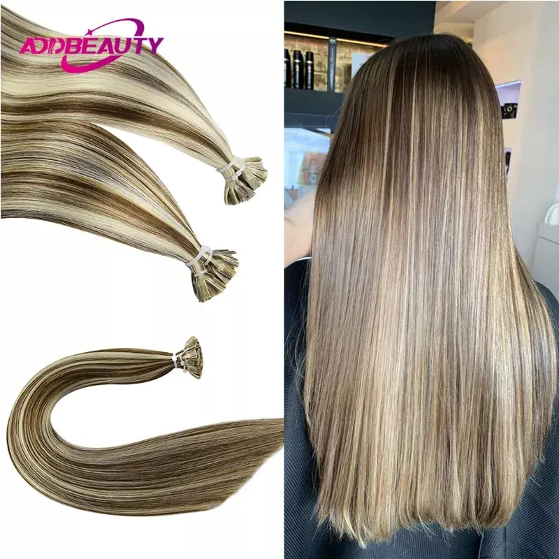 Top Trends: Straight Flat Tip Hair Extensions Keratin Capsules 100% Human Remy Hair Natural Fusion Hair Extensions 1g / pcs 0.8g / pcs 50pcs / Set Shoppable Styles