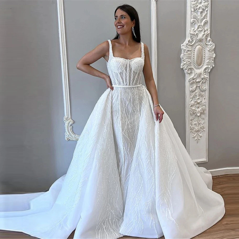 Top Trends: Glitter Mermaid Wedding Dresses Grace With Detachable Train Strapless Dubai Women Moden Bridal Gowns 2023 Vestido De Novia فستان Shoppable Styles