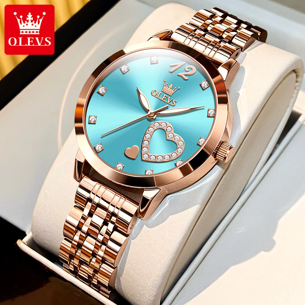 Top Trends: OLEVS 5189 Quartz Watch Women Top Brand Luxury Elegant Rose Gold Loving Heart Design Stainless Steel Waterproof Wristwatch Gifts Shoppable Styles