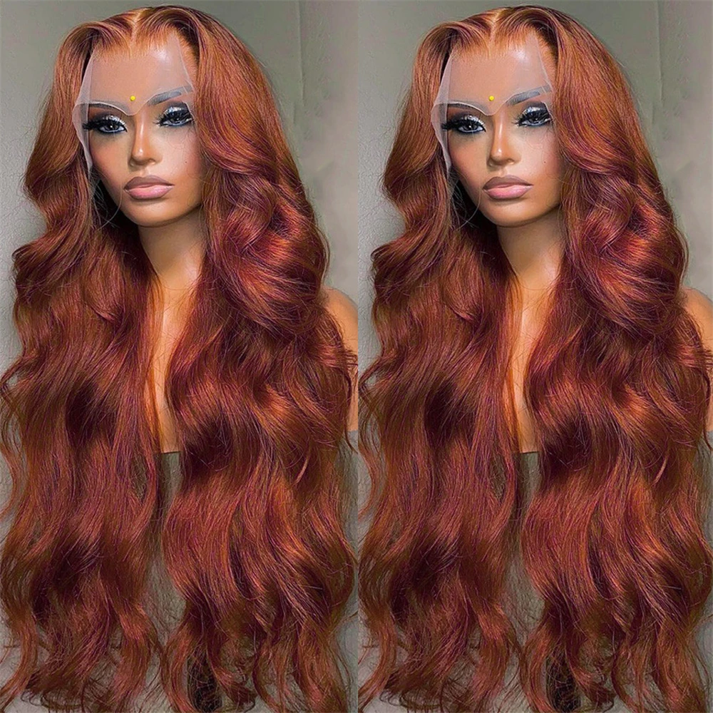 Top Trends: 13x4 Reddish Brown Body Wave Lace Frontal Human Hair Wig HD 13x6 Lace Frontal Wig Glueless Human Hair Wig Pre Plucked Shoppable Styles