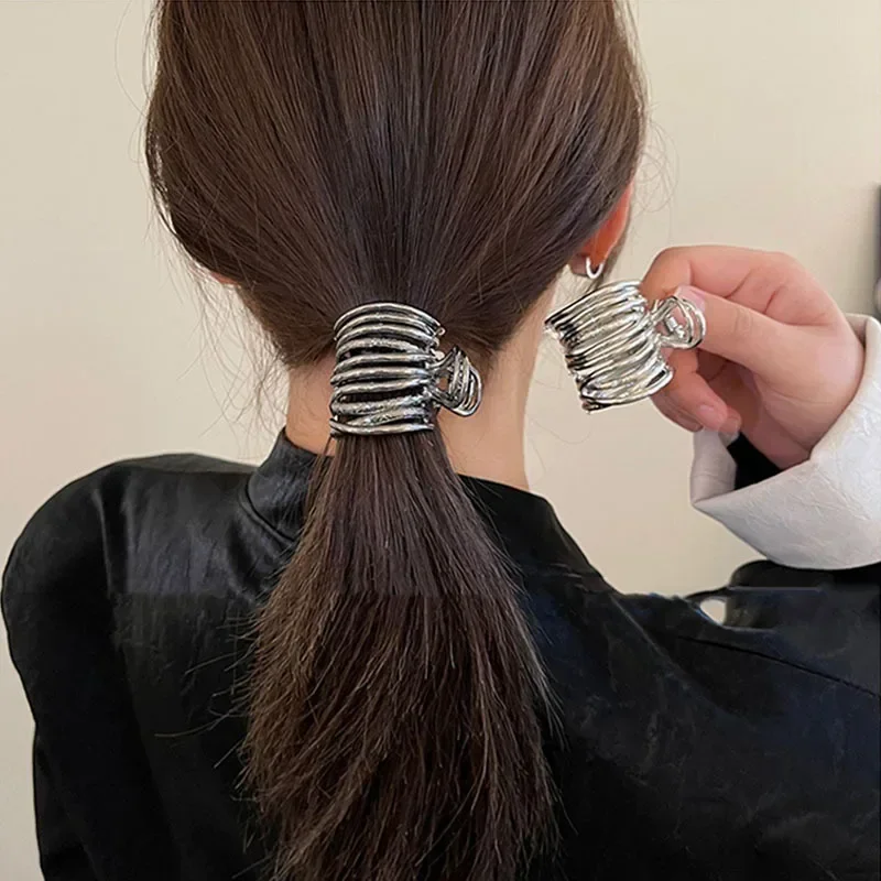 Top Trends: New High Ponytail Clip For Women Fashion Metal Hair Claw Girls Clamps Fixed Hairpin Claw Clip Hair Accessories Headwear Gift Shoppable Styles