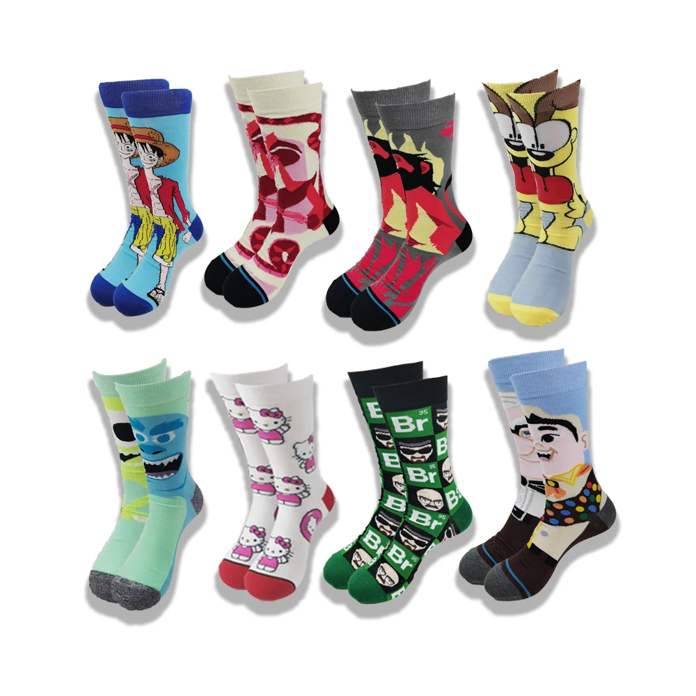 Top Trends: 2022 New Arrival Anime Women Men Socks Long Socks Men‘s Cosplay Calf Sock Adult Personality Hip Hop Socks Men Shoppable Styles