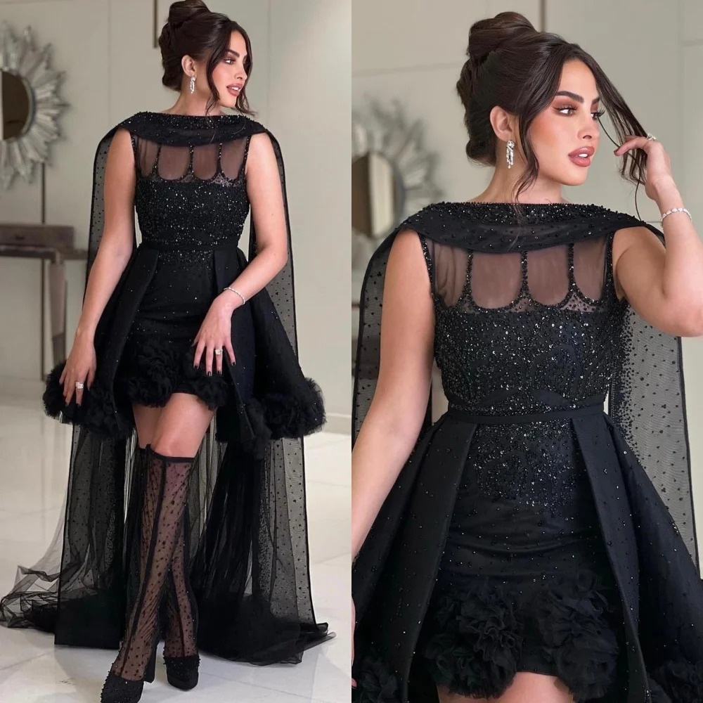 Top Trends: Prom Dress Exquisite Fashion Halter Ball Gown Mini Cocktail Paillette Draped Fold Net / Tulle Customized Shoppable Styles