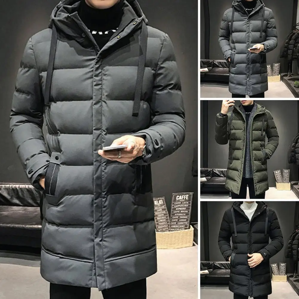 Top Trends: Cotton Coat With High Collar Warmth Men's Winter Parka Hooded Down Coat For Outdoor Snow Jacket With High Collar Wind For Wind Shoppable Styles