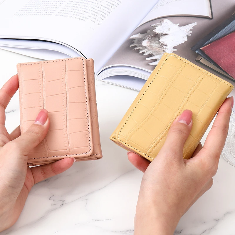 Top Trends: Creative Stone Pattern Short Wallets For Women Small PU Leather Quality Purse Card Holder Female Money Clip Students Coin Bag Shoppable Styles - Image 2