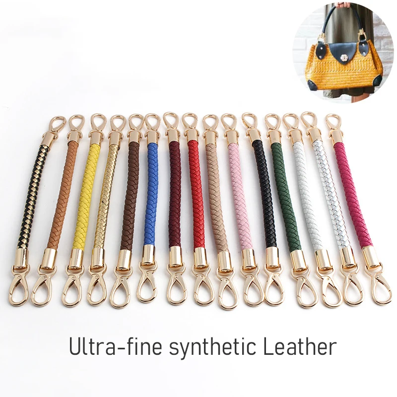 Top Trends: 16 / 30CM Ultra-fine Synthetic Leather Braided Rope Handles For Handbag Shoulder Bag Woven Wrapping Handles Replacement Accessor Shoppable Styles