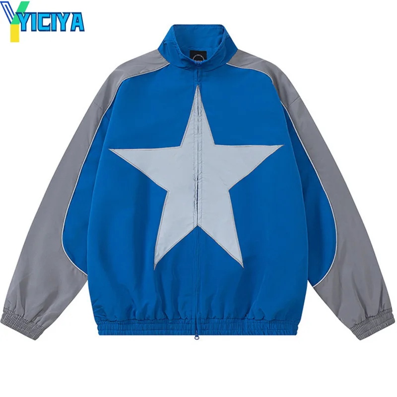 Top Trends: YICIYA Zipper Big Star Jacket Bomber Woman Varsity Long Sleeve Vintage Hiphop Motorcycle Jackets Coats 2024 Fashion New Outwear Shoppable Styles