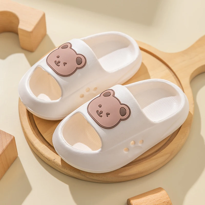 Top Trends: Children Slippers Summer Cartoon Bear Home Shoes For Boy Girls Soft Eva Flat Heel Slippers Beach Child Kids Baby Slides Shoppable Styles