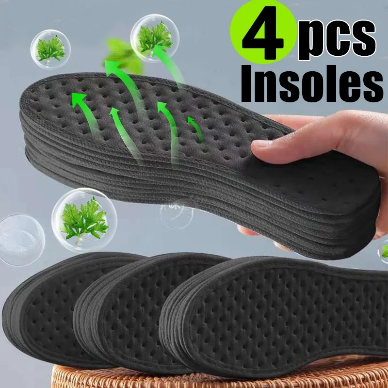 Top Trends: Bamboo Charcoal Deodorant Insoles Men Women Absorb-Sweat Breathable Mesh Shoe Pad Sports Running Insert Cushion Shoe Accessories Shoppable Styles