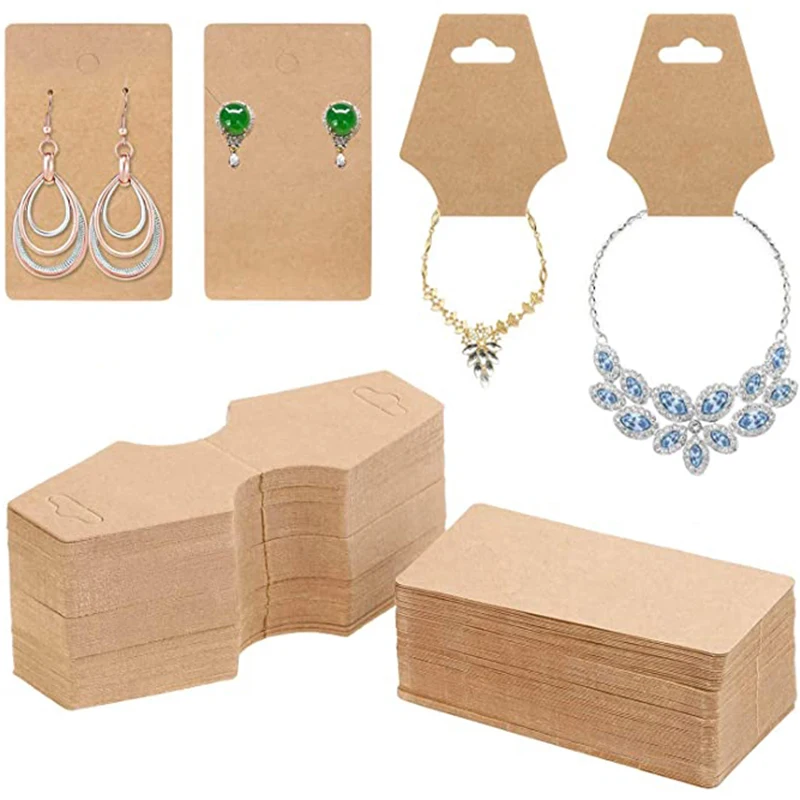 Top Trends: 50pcs / lot Earrings Cards Necklaces Display Cards Ear Studs Paper Card Jewelry Packaging Cardboard Hang Tag Card For DIY Jewelry Shoppable Styles