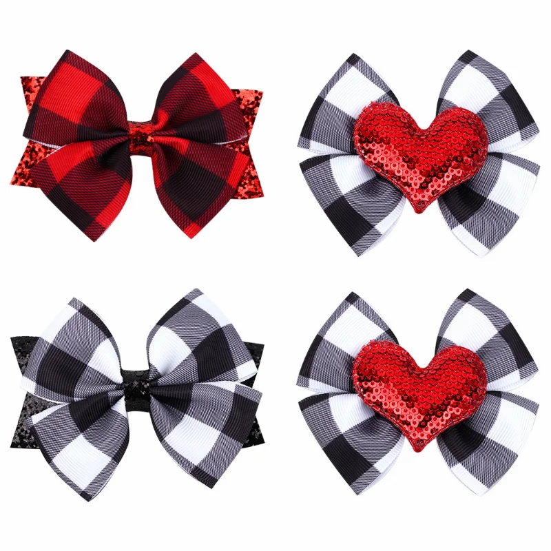 Top Trends: Cute Bows Hair Clips Sweet Heart Print Hairpins For Women Girls Hairgrips Barrettes Valentine's Day Headwear Hair Accessories Shoppable Styles - Image 3