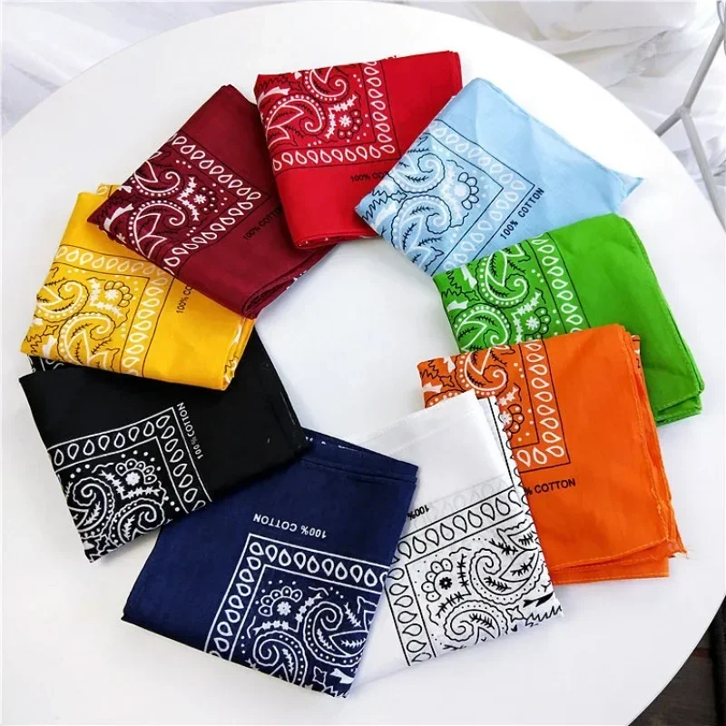 Top Trends: Cotton Linen Small Square Scarf For Women 55cm Spring Summer Autumn Fashion Korean Hair Band Headscarf Pocket Hip-hop Scarves Shoppable Styles