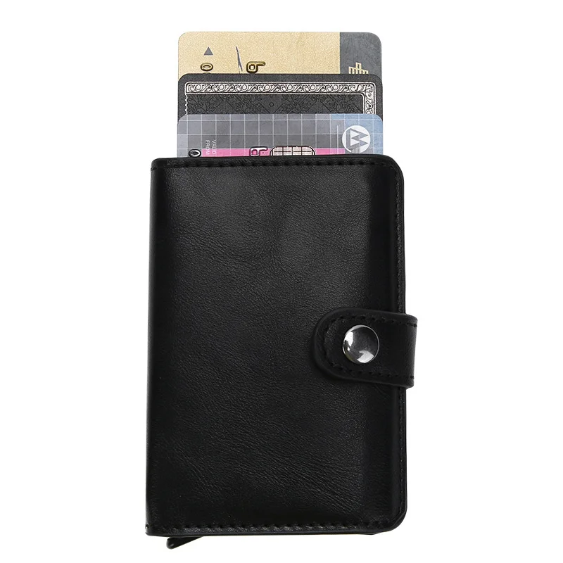 Top Trends: ID Credit Bank Card Holder Luxury Leather Wallet Men Woman Smart Wallet Anti Rfid Blocking Protected Cards Holder Wallets Purse Shoppable Styles