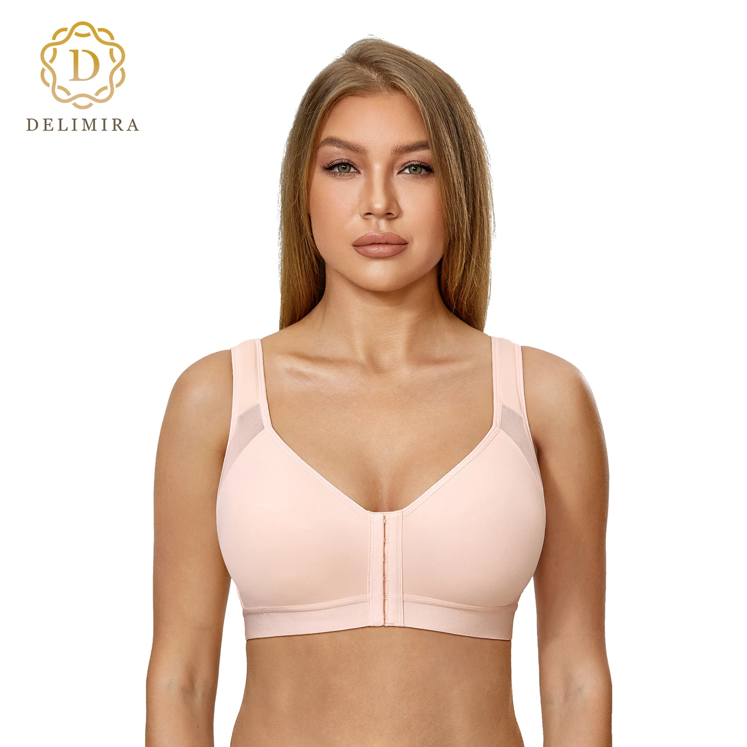 Top Trends: DELIMIRA Women&#039;s Front Closure Posture Wireless Back Support Full Coverage Bra Plus Size Unlined Shoppable Styles