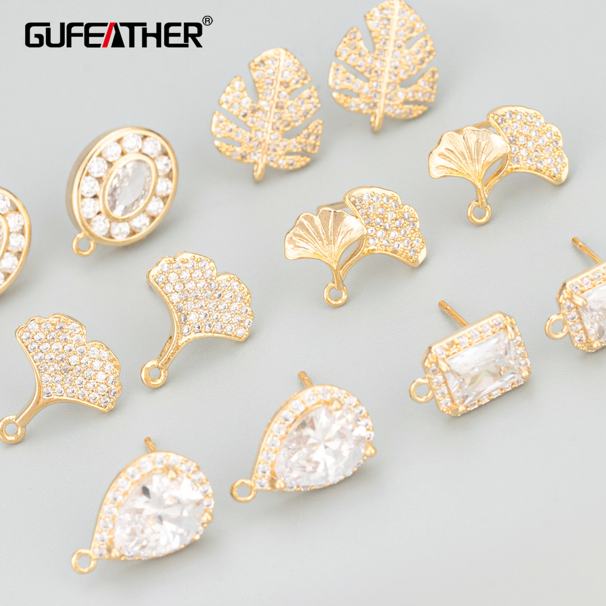 Top Trends: GUFEATHER MB73, jewelry Accessories, nickel Free, 18k Gold Rhodium Plated, copper, zircon, charms, jewelry Making, diy Earrings, 6pcs / lot Shoppable Styles