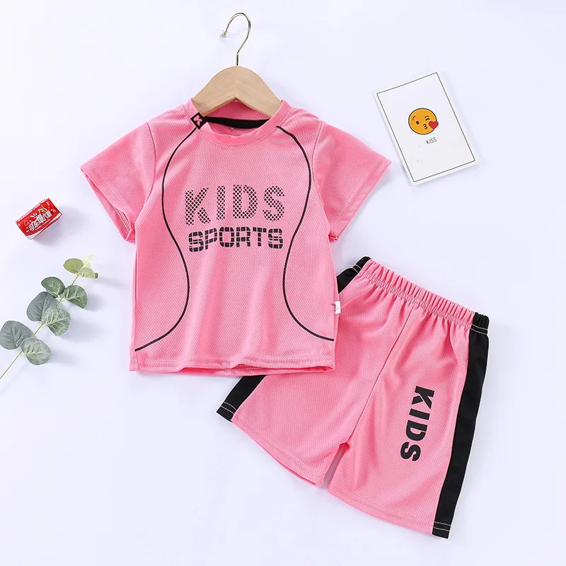 Top Trends: Boys Girls Sports Basketball Clothes Jersey Suit Summer Children Football T Shirts Shorts 2pcs Sets Breathable Sportswear 1-14Y Shoppable Styles - Image 3