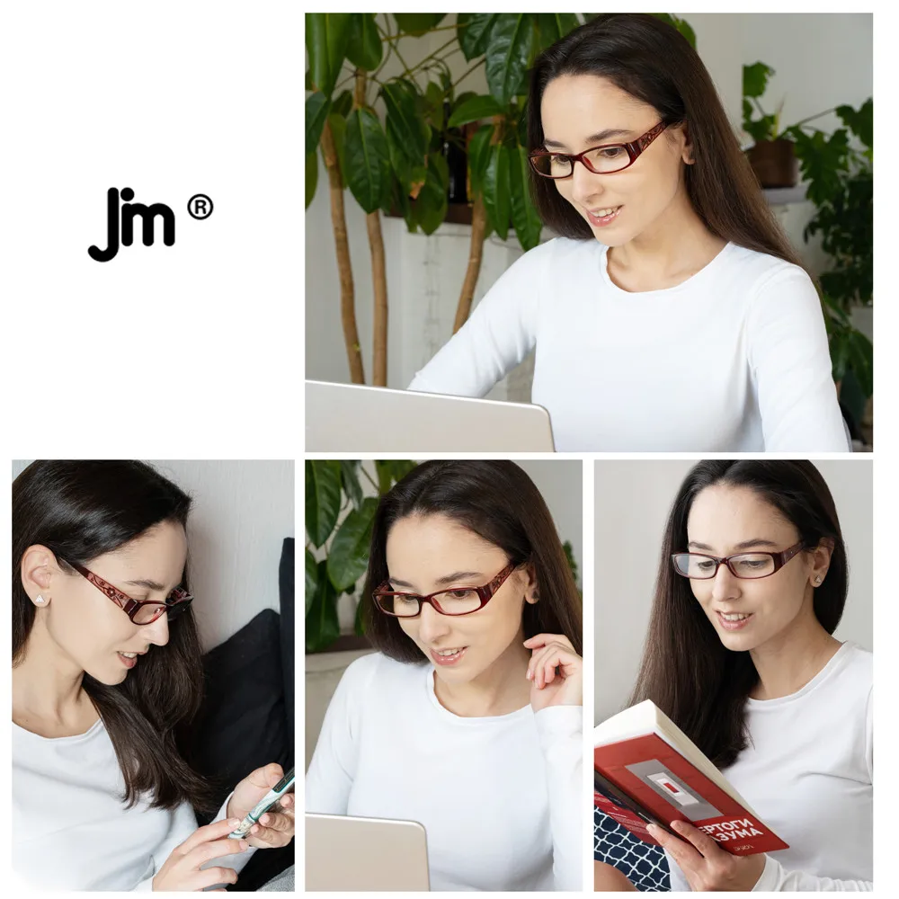 Top Trends: JM Vintage Spring Hinge Square Reading Glasses Women Thicken Arm Vintage Magnifier Presbyopic Diopter Glasses Shoppable Styles - Image 2